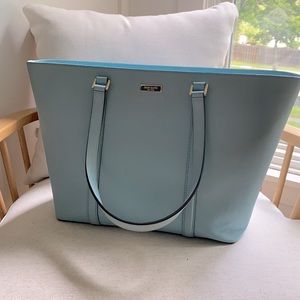 Blue Kate Spade tote.